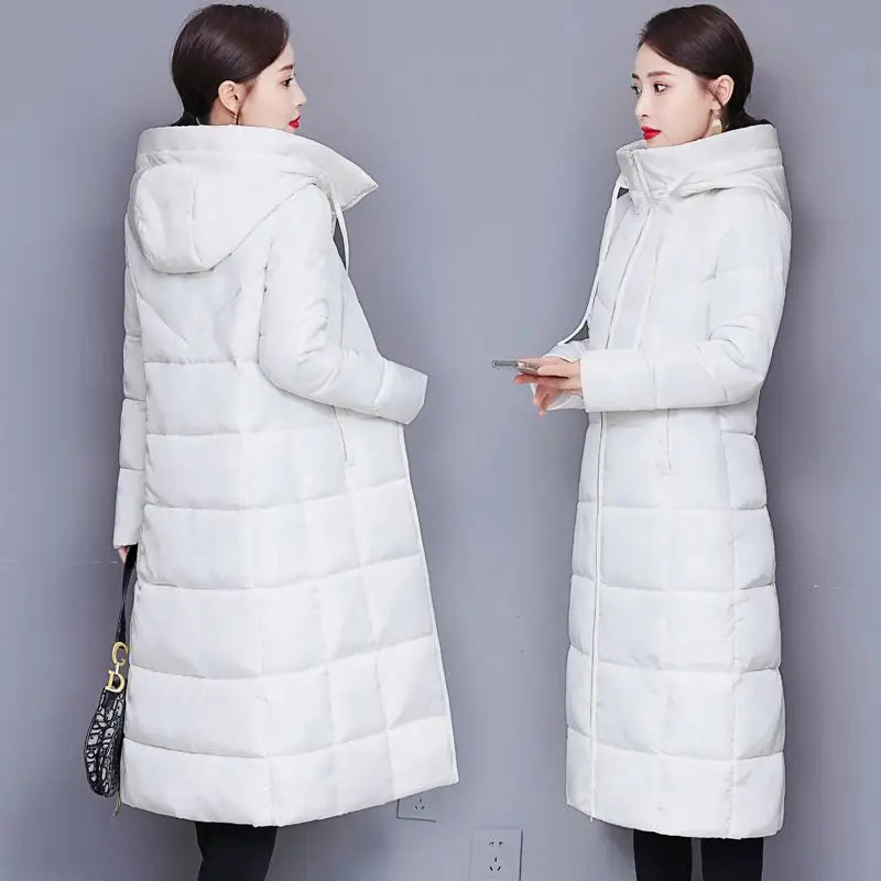 2025 Women's Winter Coats Long Section Warm Down Basic Jacket Coat Fashion Slim Outwear Female Korean Large Size Jackets M-6XL
