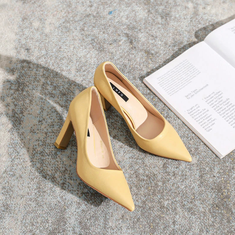 Sexy Shoes For Women Wedding Bride Shoe On Heeled Pumps Woman Black Pointed Toe High Heels 39 Young Casual Social Premium