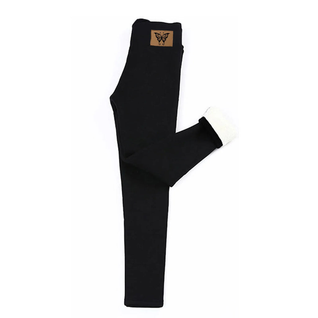 Winter Women Leggings Fleece Lined Velvet Keep Warm Pants High Waist Leggings Solid Color Comfortable Stretchy Thermal Trousers