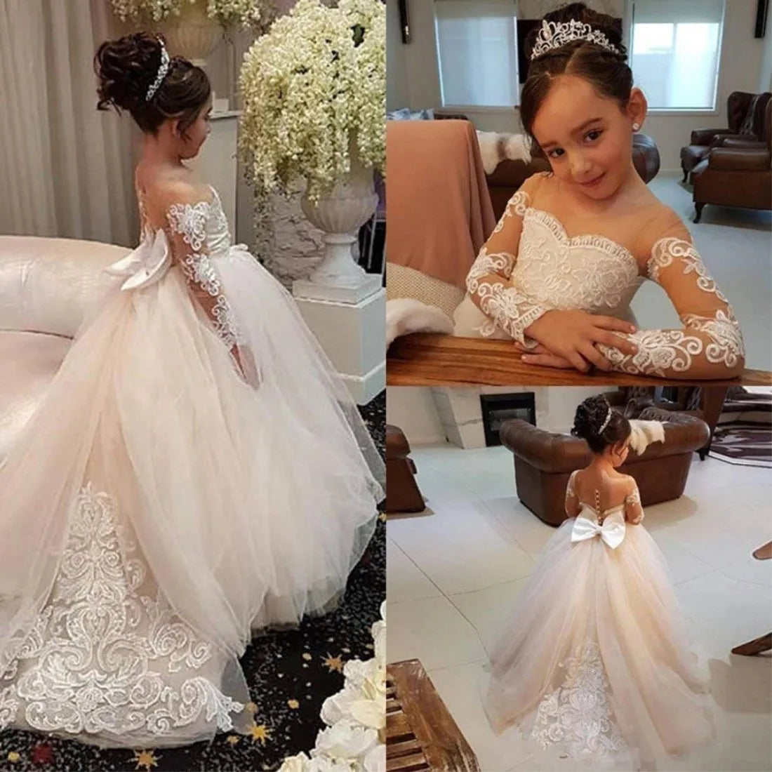 Flower Girl Lace First Communion Dress