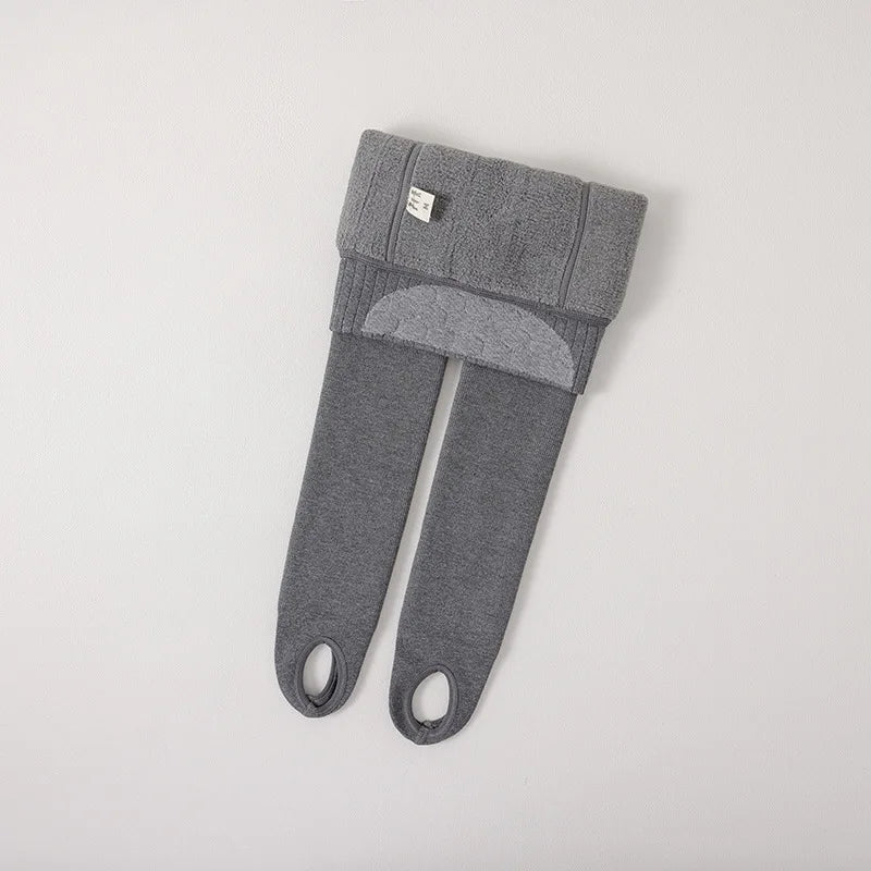 Winter Girls Pants Fur Lining Leggiging Skinny Warm Fleece Pantyhorse For 3-10Y