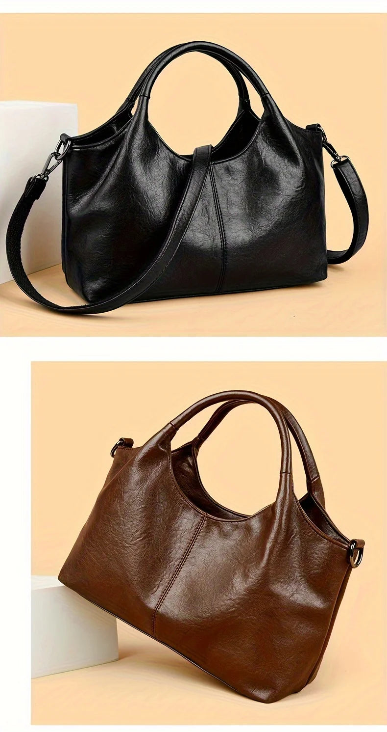 2025 trendy women's handbag, leisure cross-body bag for mothers, multi-functional shopping bag with zipper closure