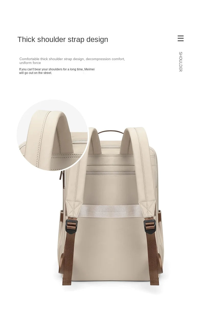 GOLF Laptop Backpack Women Elegant 14 inch Notebook Bags Waterproof Backpacks Woman Work Back Pack Casual Multi Pockets Bagpack
