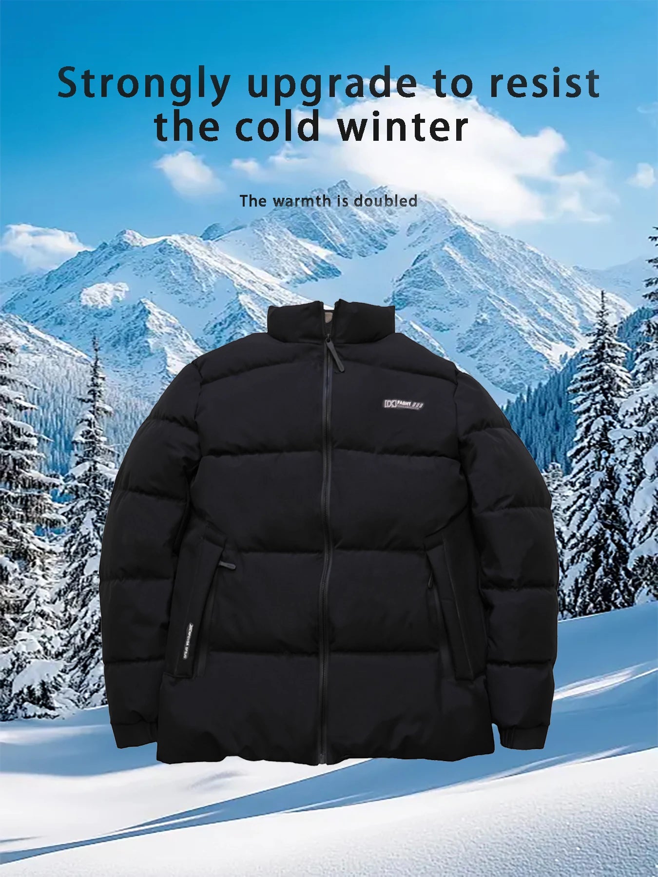 Men's Casual Fashionable down Jacket Warm Outerwear Top Winter Bread Coat Stylish Comfortable Winter Outerwear for Men