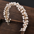 Bridal Wedding Headbands Full Pearl and Rhinestones Tiaras Hairbands For Women Bride Bridal Wedding Hair Accessories Jewelry