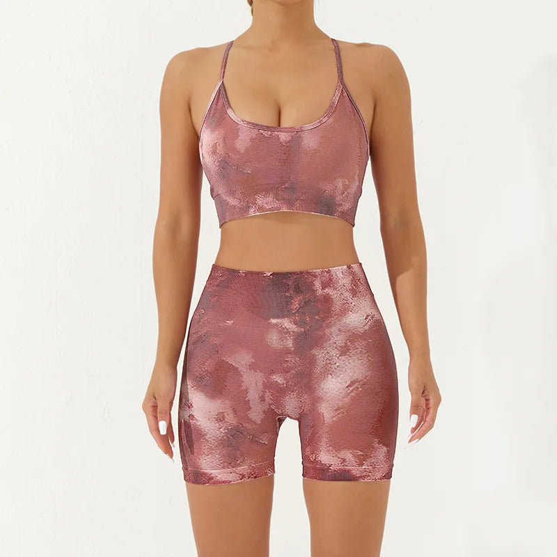 Women's Fitness Clothing Gym Sport Outfit for Woman Sweatsuit Lady Sets Womens Clothes Gym Women 2 Piece Set Outfit Sports Bra