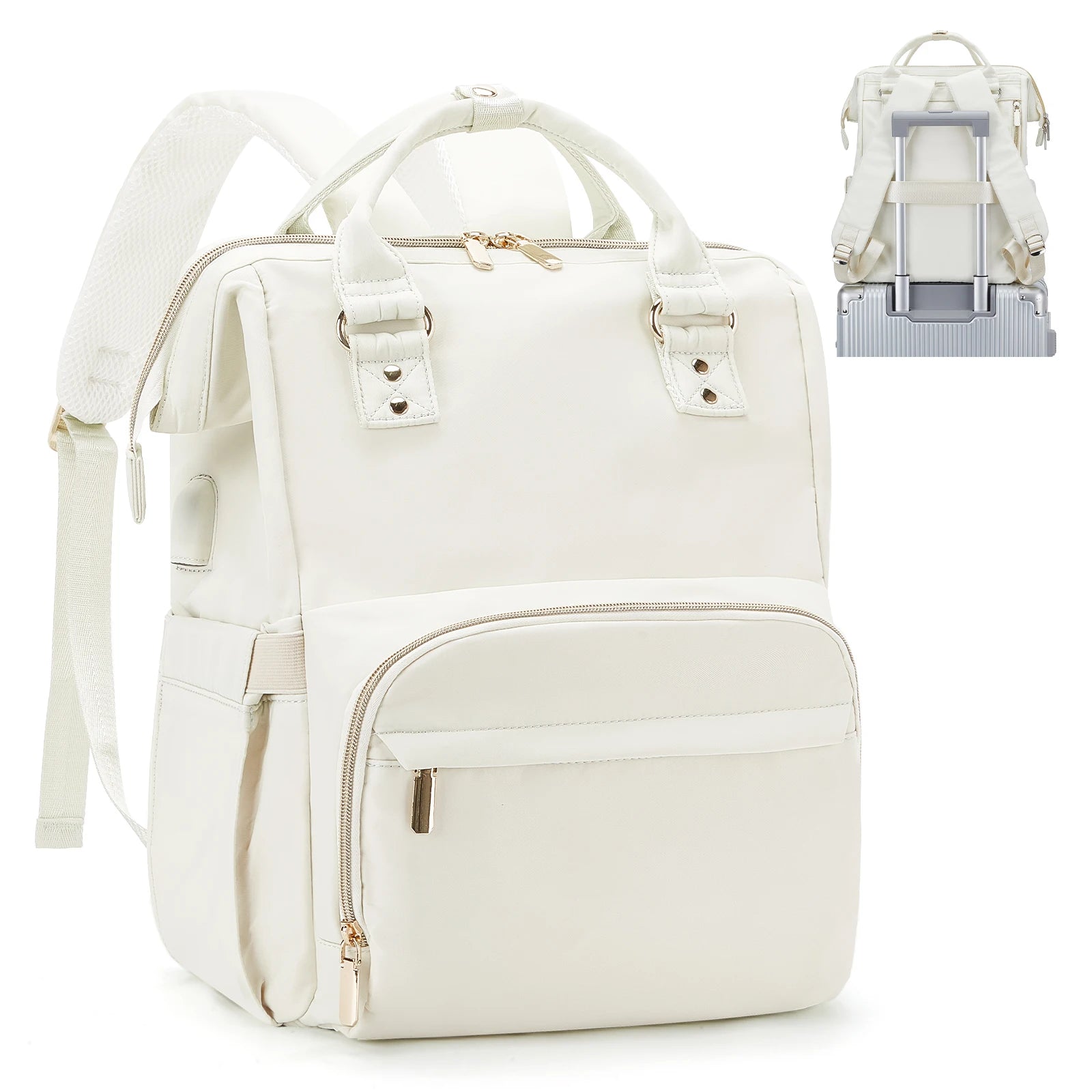 Travel Backpack for Women Men 14 Inch Laptop Bag, Large Waterproof Stylish Vintage Daypack for College Work Executive Backpack
