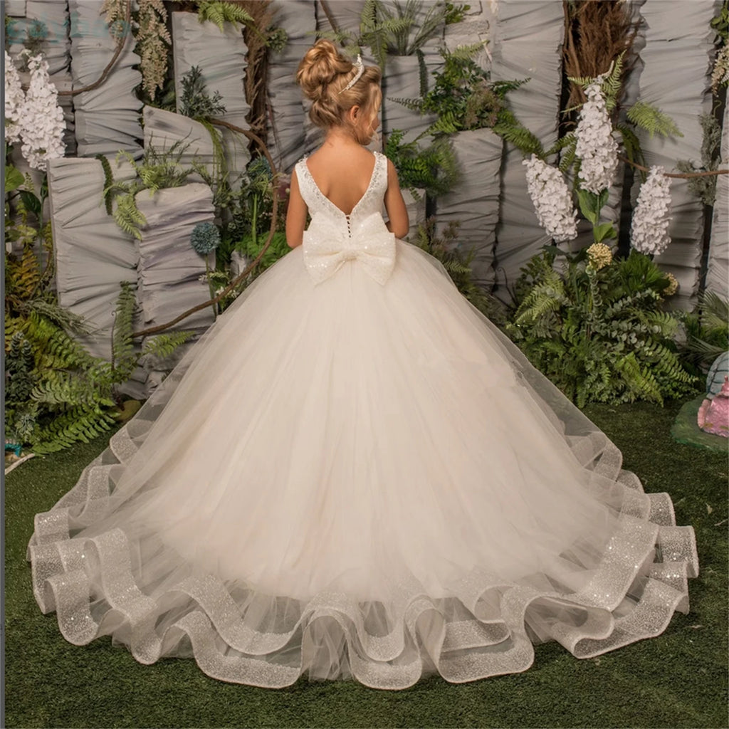 Princess Lace Ball Gowns Dresses For Girls