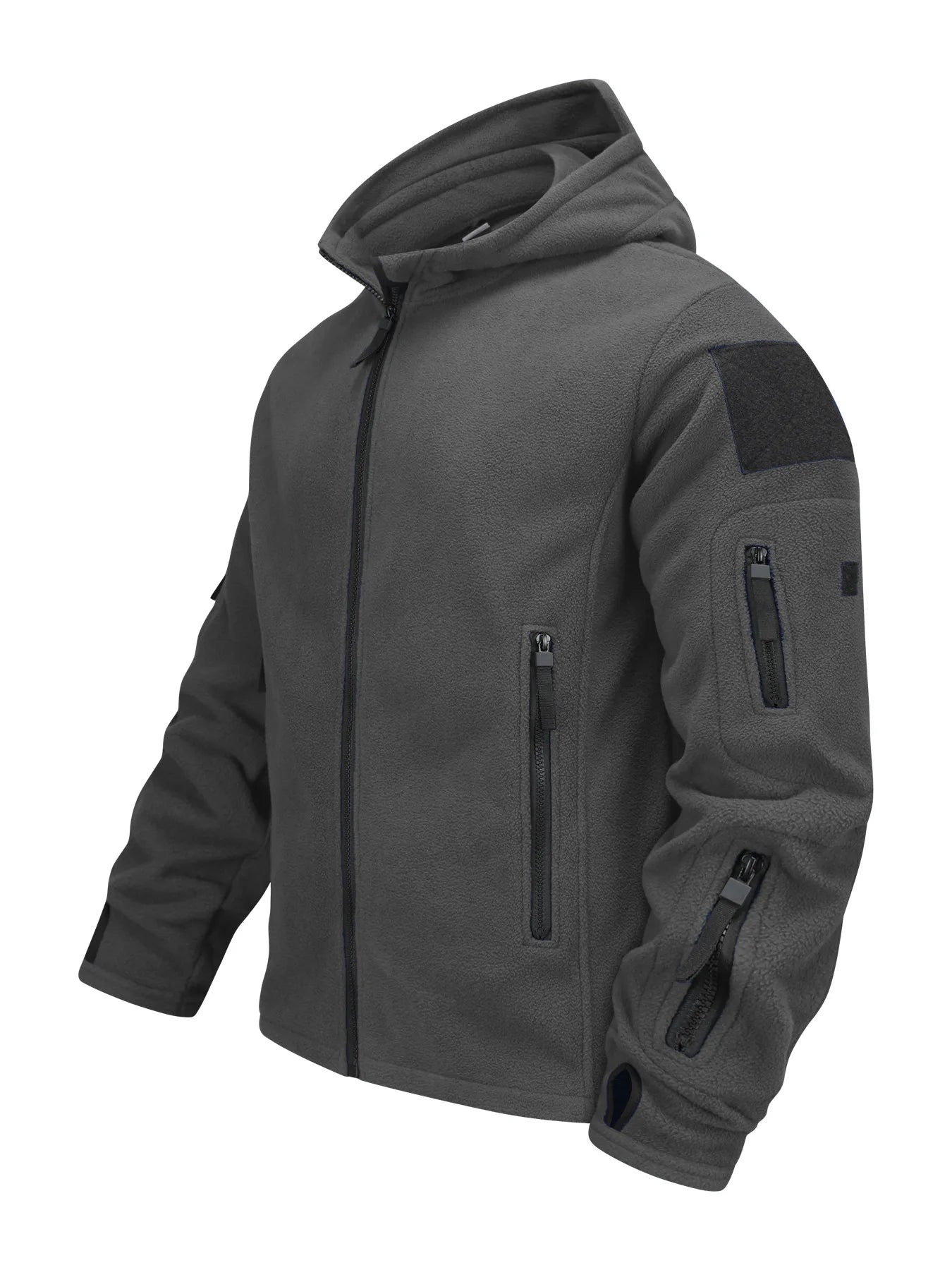 Men's Winter Warm Fleece Wool Windproof Waterproof Hiking Jacket Outdoor Hooded Ski Mountaineering Jacket
