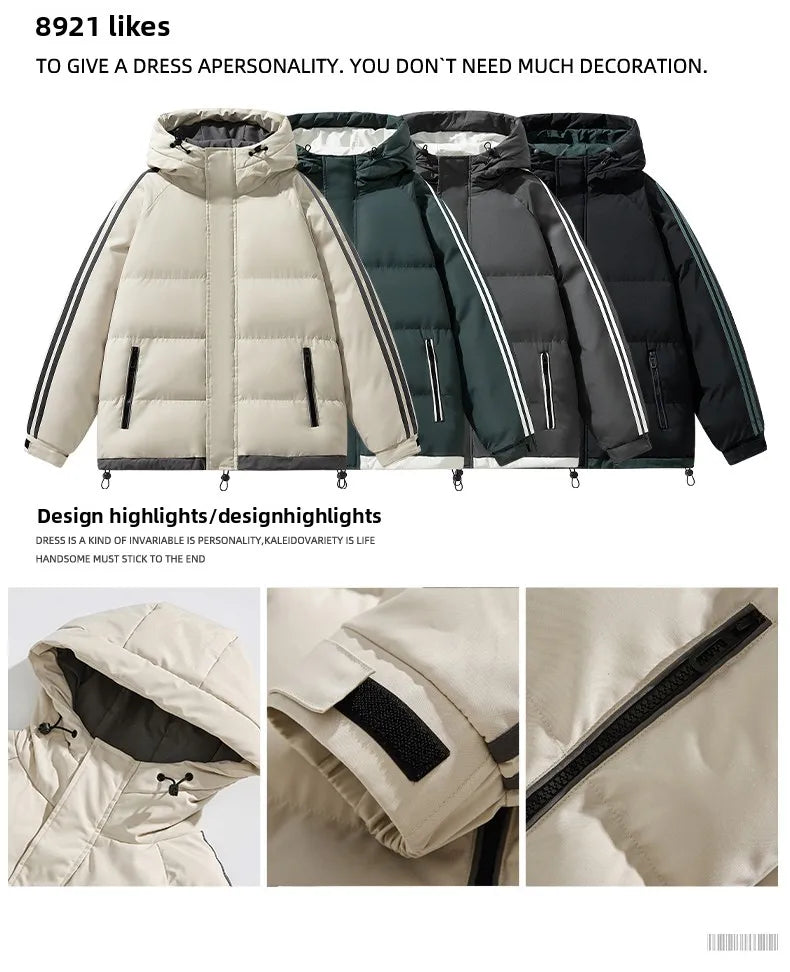 Winter Outdoor Men's Cold proof Warm Sports and Leisure Thick Cotton Jacket Winter Comfortable Fashion Trend Versatile Jacket