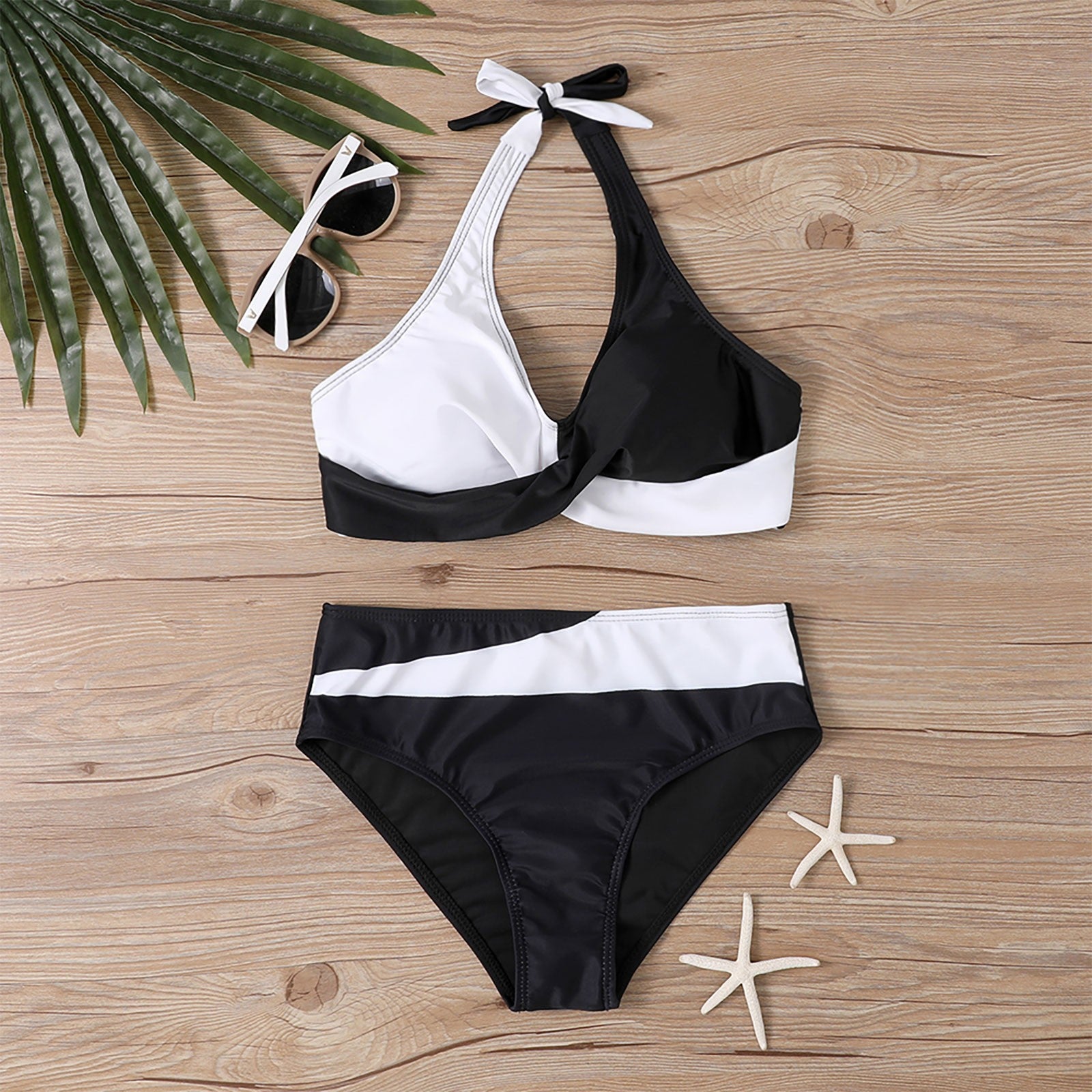 2024 Halter Bikini Set High Waist Swimwear Women Vintage Swimsuit Female Beachwear Summer Push Up Bathing Suit Swimming Bathers