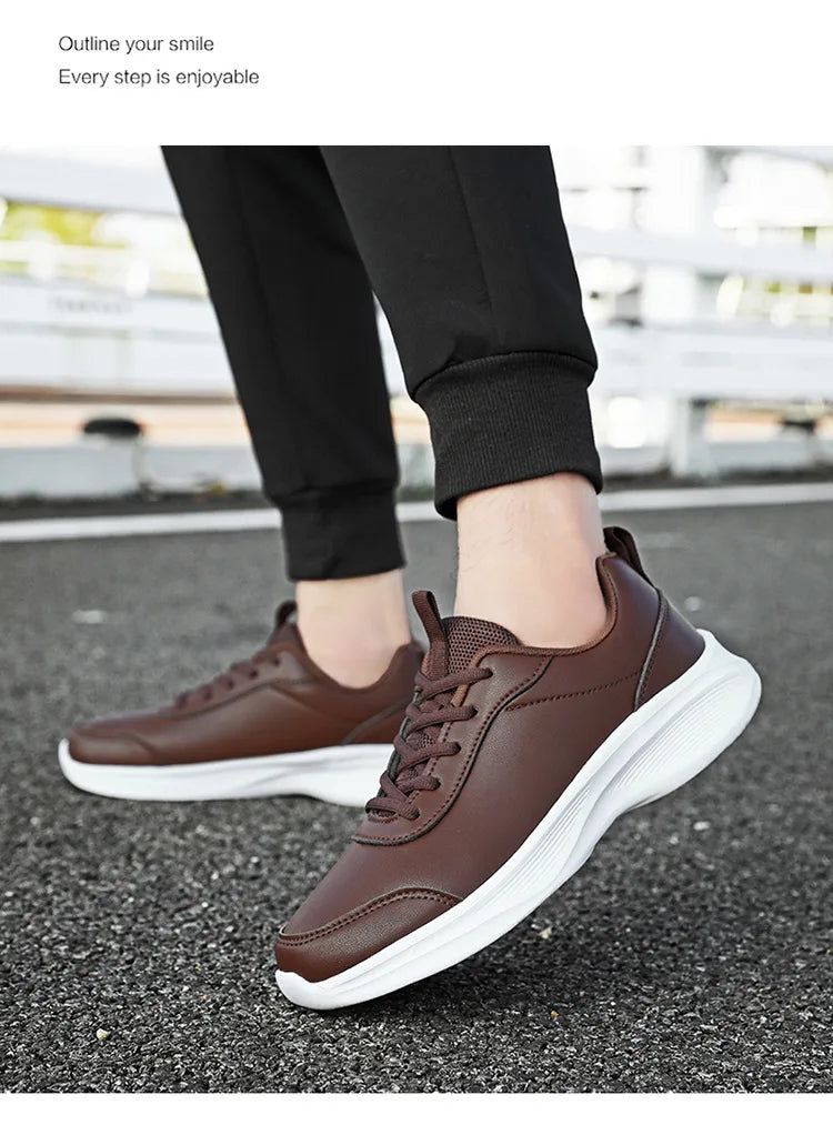 Women Men Shoes 2024 Autumn PU Leather Men's Sneakers Non-slip Casual Footwear Trainer Men Tenis Masculino Zapatillas Hombre