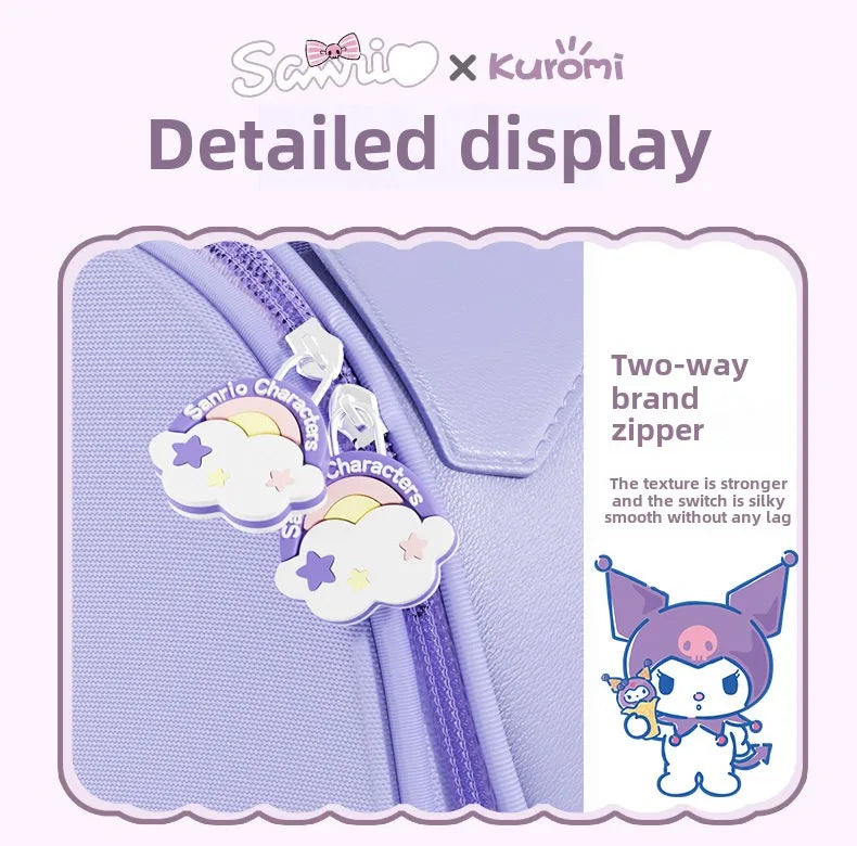 Cute Sanrio cartoon My Melody Kuromi Hello Kitty backpack Student large capacity spine protection and burden reduction backpack