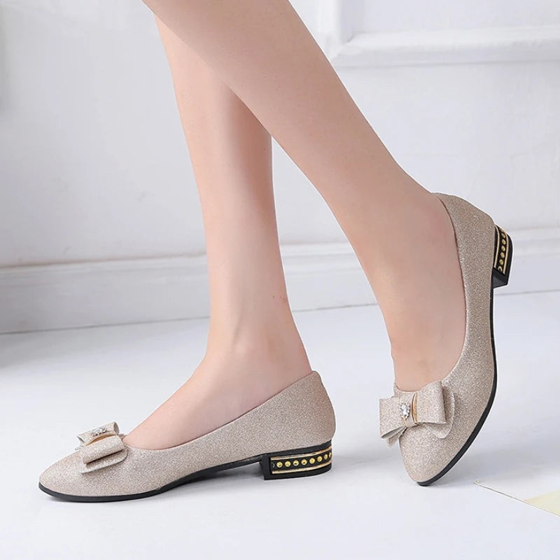 Women Shoes Elegant Shallow Low Heel Shoes Loafers Woman Casual Slip-on Pumps Ladies Comfort Footwear Zapatos De Mujer