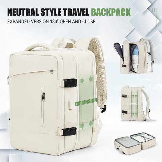 Travel Backpack, Flight Approved Carry On Backpack for Women Men, Expandable Large Luggage Backpack Business Weekender Daypack