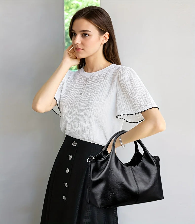 2025 trendy women's handbag, leisure cross-body bag for mothers, multi-functional shopping bag with zipper closure
