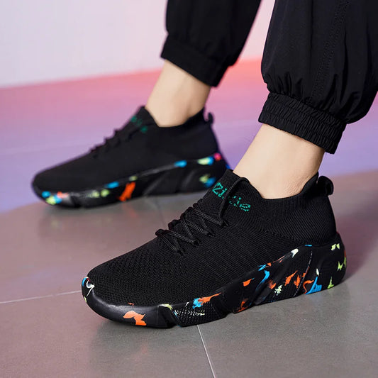 Lover Sneakers Men Women Sock Shoes Lady Plus Size Light Walking Shoes Camouflage Student Shoes Breathable Non-Slip