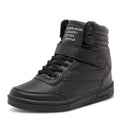 Designer Woman Breathable High Top Black White Boots Women Casual Sport Shoes Platform Hidden Increasing Sneakers Leather Shoe