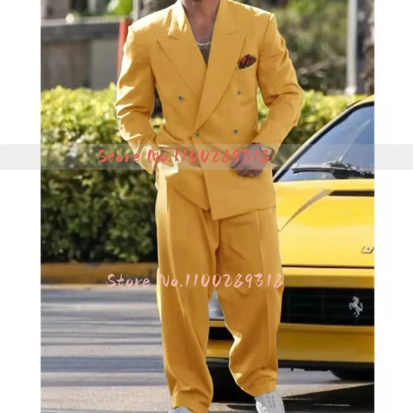 2024 Formal Suit for Men Wedding Luxury Fashion Suit Dress  2 Piece Modern Men's Suits Men Clothing Terno Masculino Completo