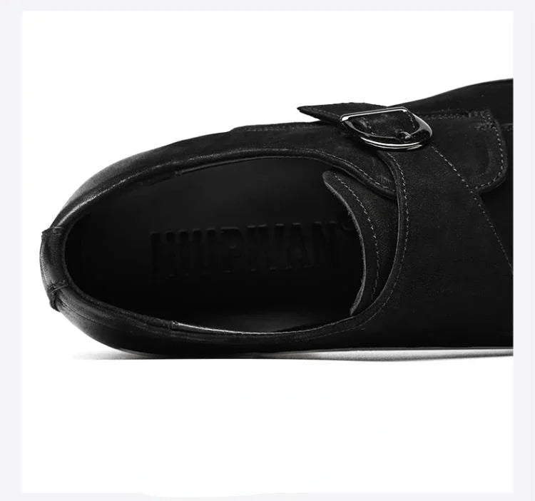 Men's Luxury Suede Cowhide Loafers – British Trend Handmade Business Shoes