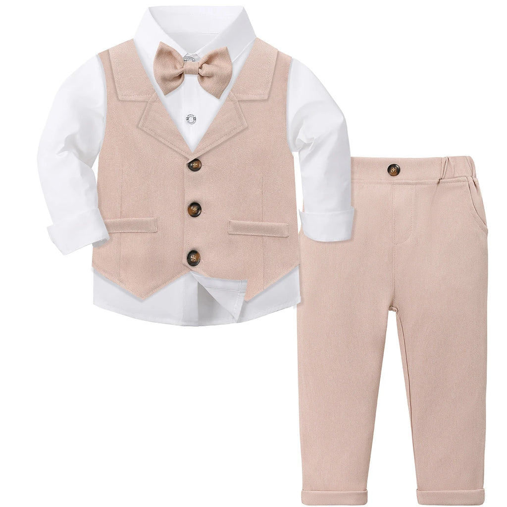 Toddler Suit Baby Boys Easter Outfit kids Christening Baptism Set Formal Wedding Birthday Party Gift Chirtmas Halloween Tuxedo