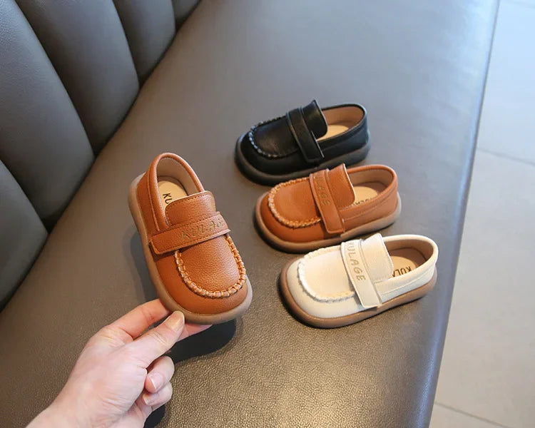Baby Boys Casual Shoes for Wedding Party Fashion 2025 Spring Autumn Toddlers Kids Leather Shoes Slip-on Loafers Soft Flats New