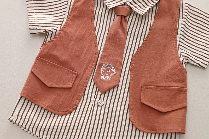 New Summer Baby Boys Clothes Suit Children Shirt Shorts 2Pcs/Sets Toddler Clothing Infant Casual Cotton Costume Kids Tracksuits