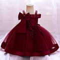 6 12 24 36 Months Baby Girls Dress Big Bow Wedding Party Elegant Little Princess Dress Kids Birthday Present Christmas Vestidos