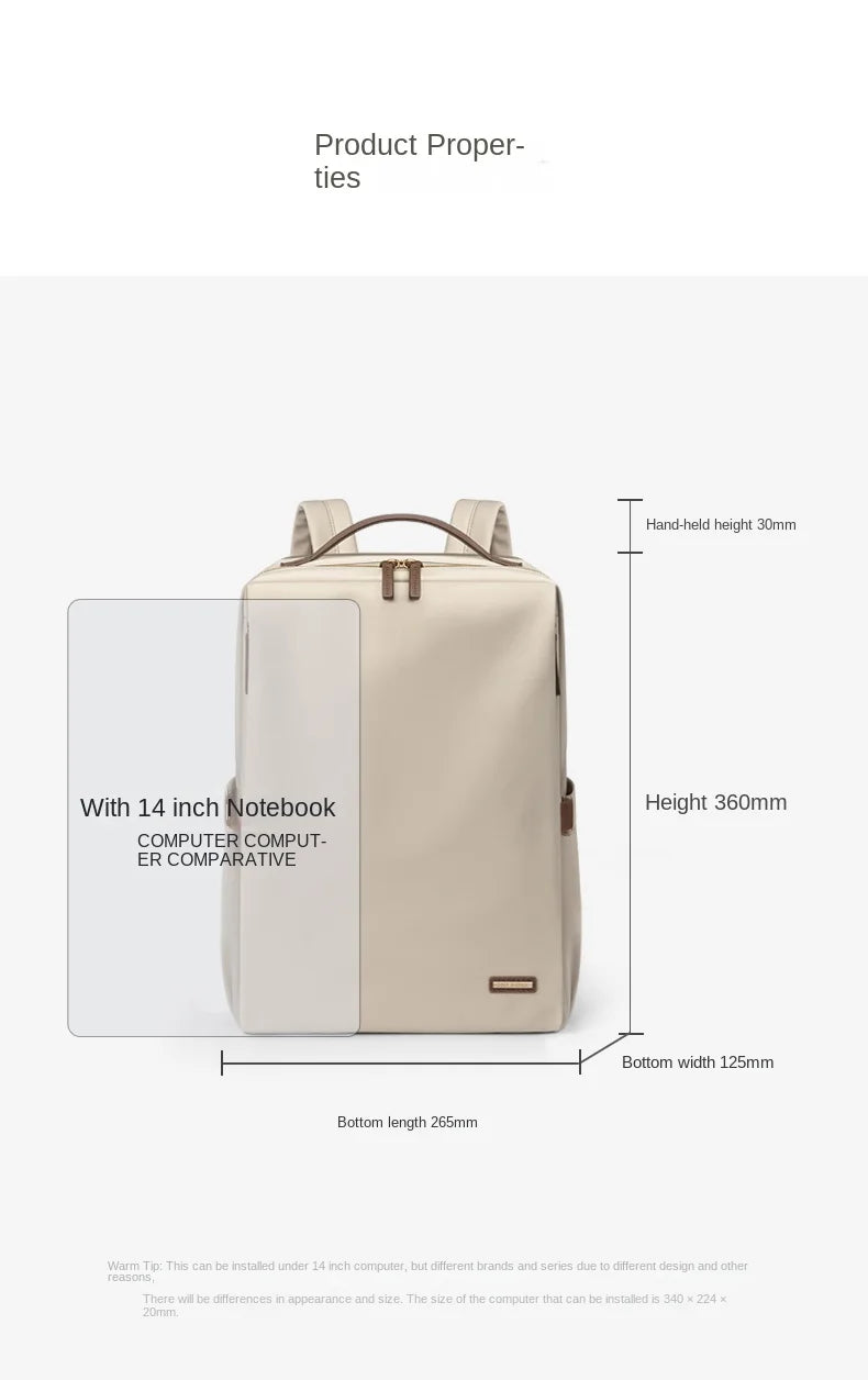 GOLF Laptop Backpack Women Elegant 14 inch Notebook Bags Waterproof Backpacks Woman Work Back Pack Casual Multi Pockets Bagpack
