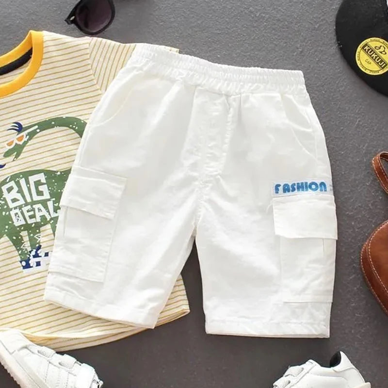 Summer Boys Shorts New Letter Fashion Thin Style Kids Short Pants 1 2 3 4 5 6 7 8 Years Birthday Gifts Children's Clothing