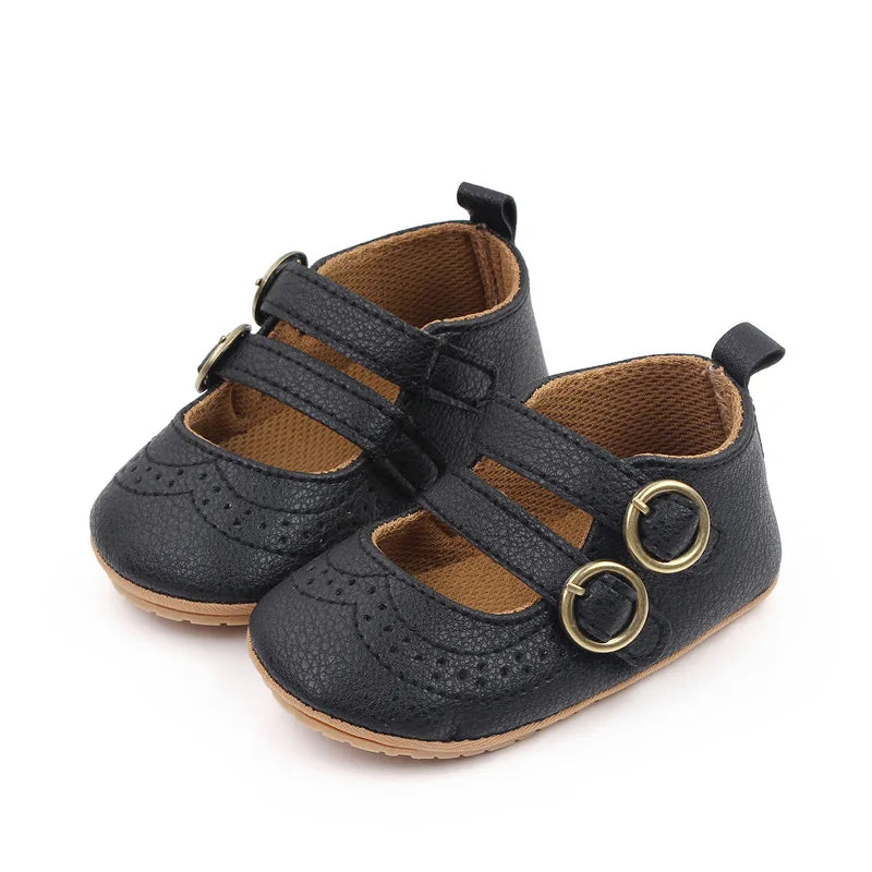 Baby Leather Shoe 2025Summer New Shallow Mouth Princess Shoe 0-12M Babys Shoes Soft Sole Anti Slip Baby Walking Shoes  Tennis