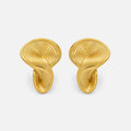18k Gold Plated Stainless Steel Niche Irregularly Twisted Embossed Artist Earrings for Women Tarnish Free Waterproof Jewelry
