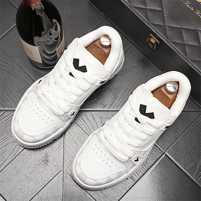 2025 New Men Outdoor Flat Classic Blue Sports Shoes Lace Up Skateboard Board Shoe Walking White Leisure Running Sneakers