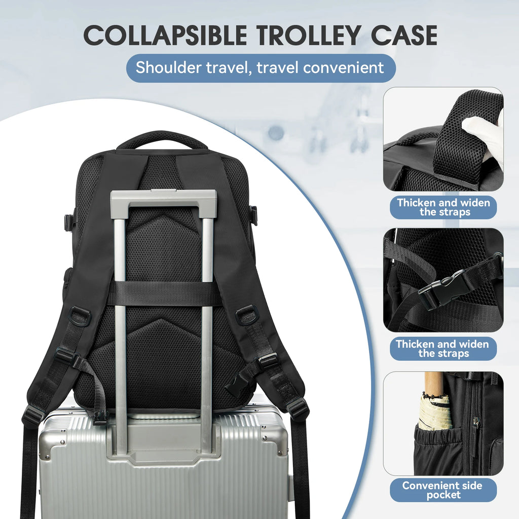 Vacuum Backpack Travel Bag for Men Large Capacity airback Backpack Business Laptop Backpack Women Expandable Backpack School Bag
