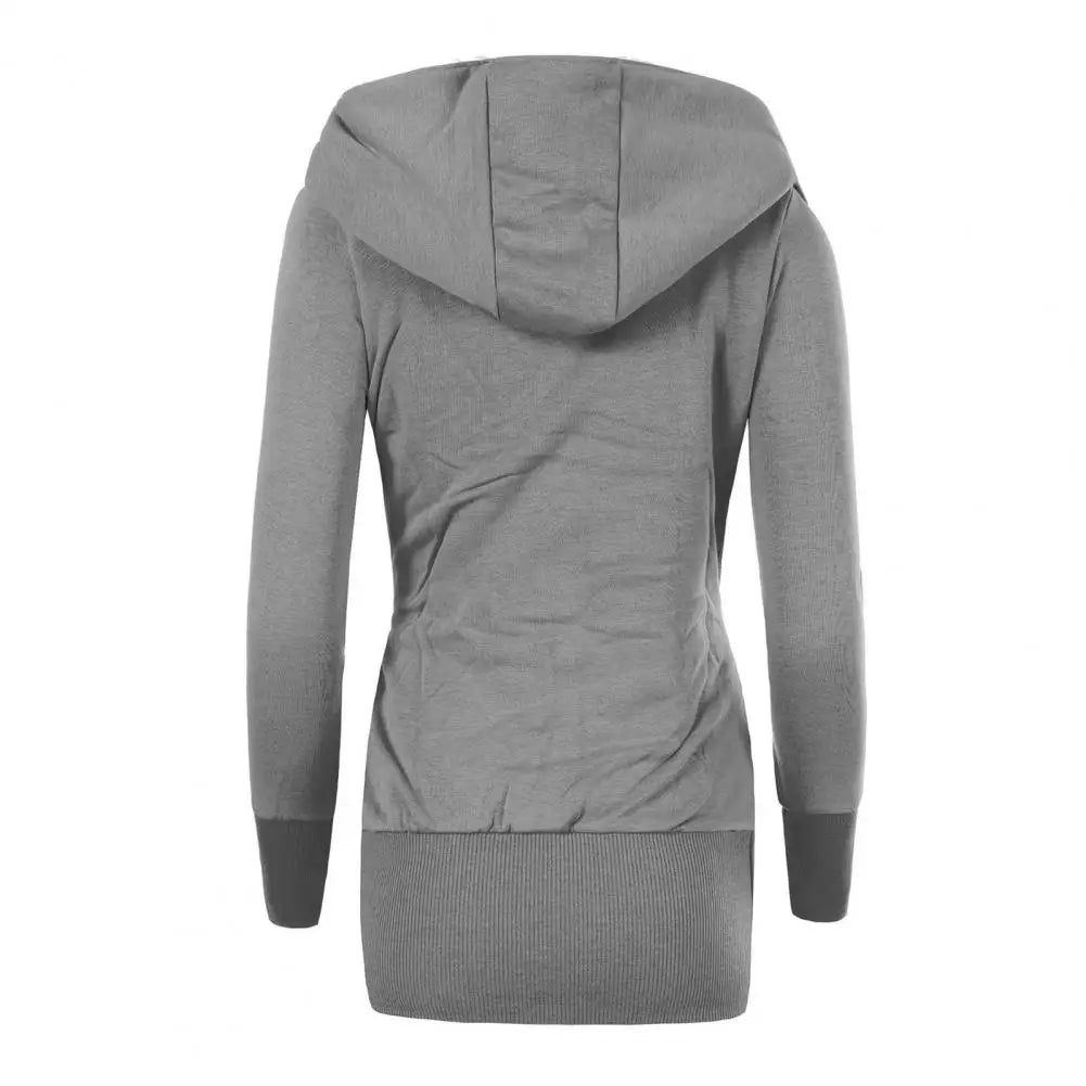 Women Fleece Long Hoodie Winter Jacket European And American Women's Winter Thick Warm Lamb Wool Hooded Mid Length Jacket