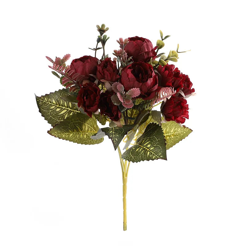 Artificial Peonies Silk Peony Flowers Artificial Flowers Plants for Home Hotel Wedding Christmas Tables Home Flowers vase Decor