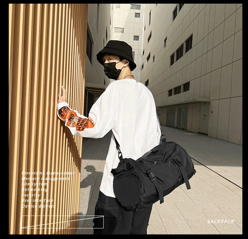 Men Large Travel Shoulder Bag Waterproof Sport Duffle Backpack Outdoor Luggage Pack Trip Bucket Rucksack Function Mochila XA380C