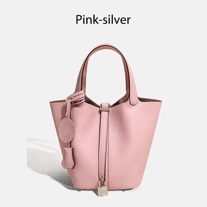 MENDY Women Bags Handbags Bucket Bag Real Leathe Fashion Tote Bag Genuine Leather Luxury Desginer Big Size Large Lady Hand Bags