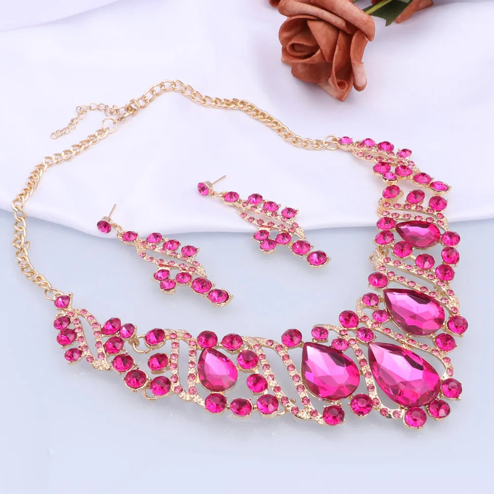 Necklace Earrings Indian Bridal Jewelry Sets For Brides Wedding