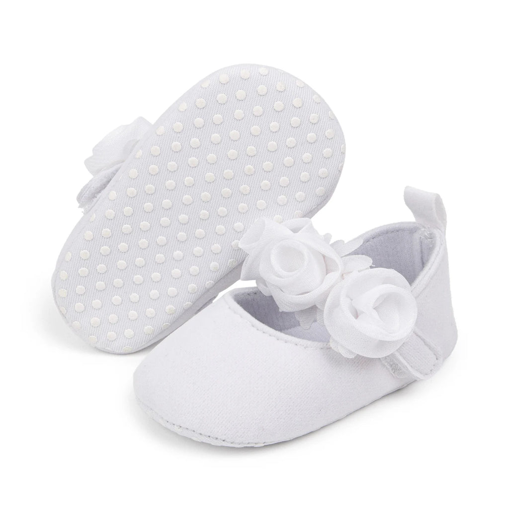 KIDSUN Cotton Sole Anti-slip Baby Shoes Moccasin Cute Flower Princess Girls Shoes Newborn Toddler First Walker Crib Shoes 0-18m