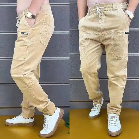 Autumn Winter Male Trousers Loose Work Harem Formal Baggy Corduroy Men's Casual Pants Dress Low Price Stylish High Quality Sale
