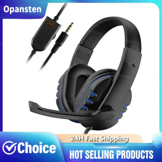Headphones 3.5mm Wired Gaming Headset Earphones Music For PS4 Play Station 4 Game PC Chat computer With Microphone
