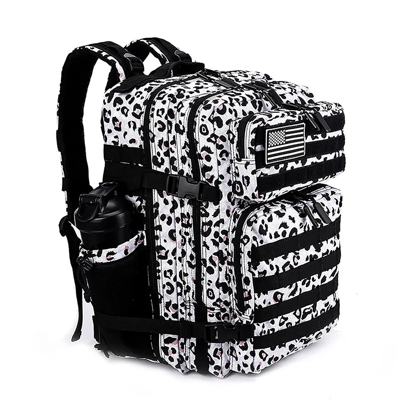 LHI 45L/35L/25L Tactical Backpack for Men and Women Waterproof Athlete Gym Outdoor Bag Travel Hiking Rucksack with Bottle Holder