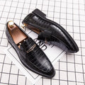Men's Italian Classic Loafers – Red & Blue Leather Wedding Dress Shoes