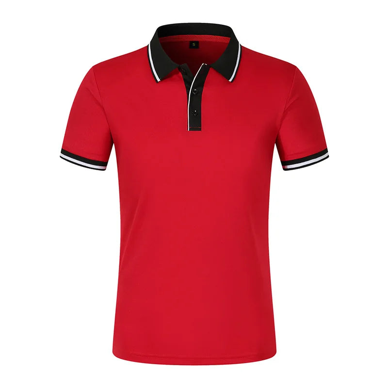 Summer Men's Short sleeved Polo Shirt Business Casual Collar T-shirt Plus Size Breathable Top European and American Plus size