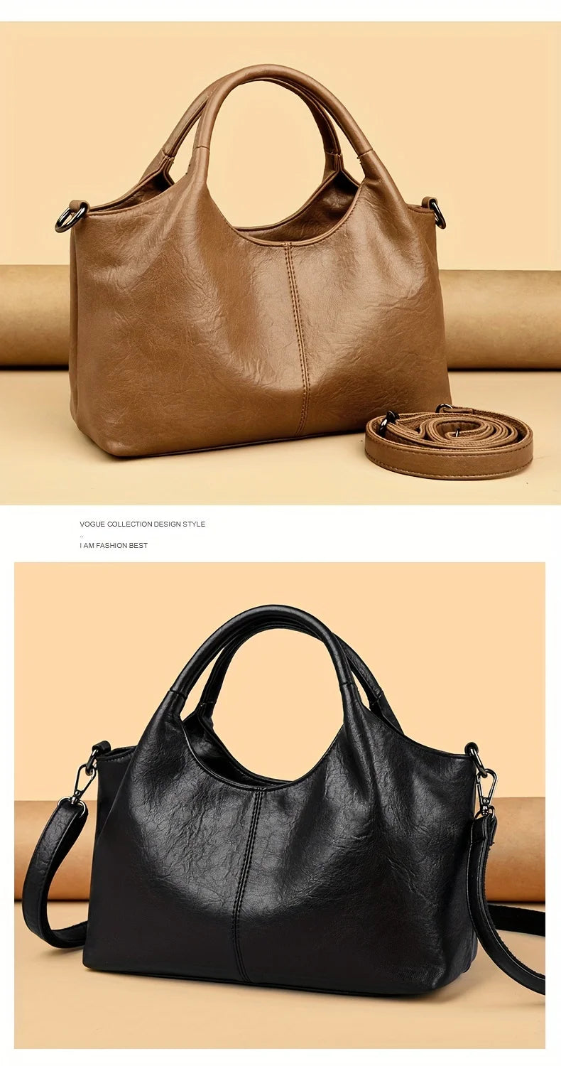 2025 trendy women's handbag, leisure cross-body bag for mothers, multi-functional shopping bag with zipper closure