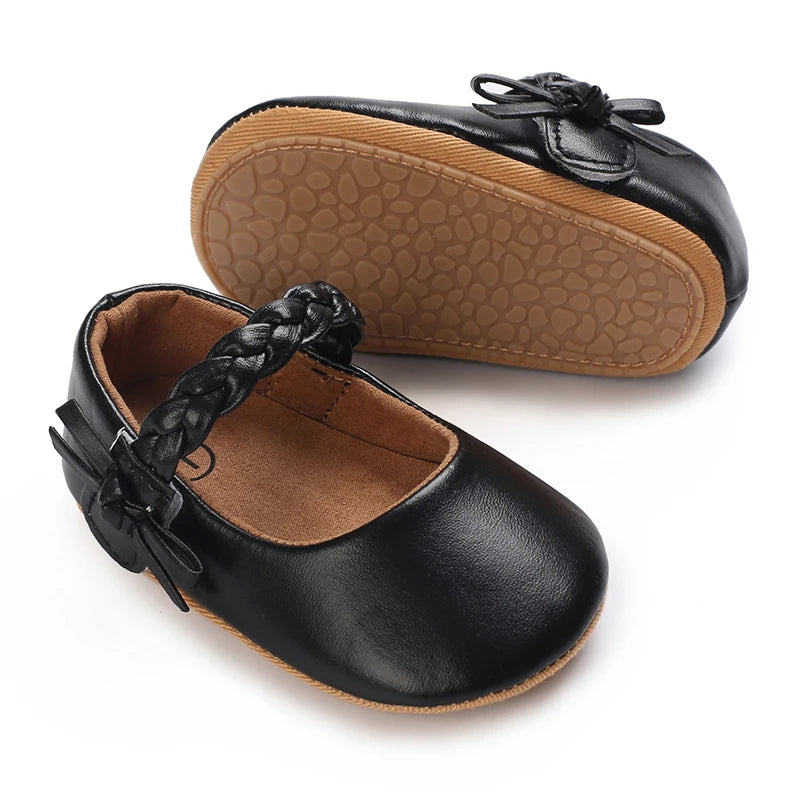 Cute White Lace Baby Girl Princess shoes  Baby Moccasins Moccs Shoes Bow Fringe Rubber Soled Non-slip Footwear Crib Shoes
