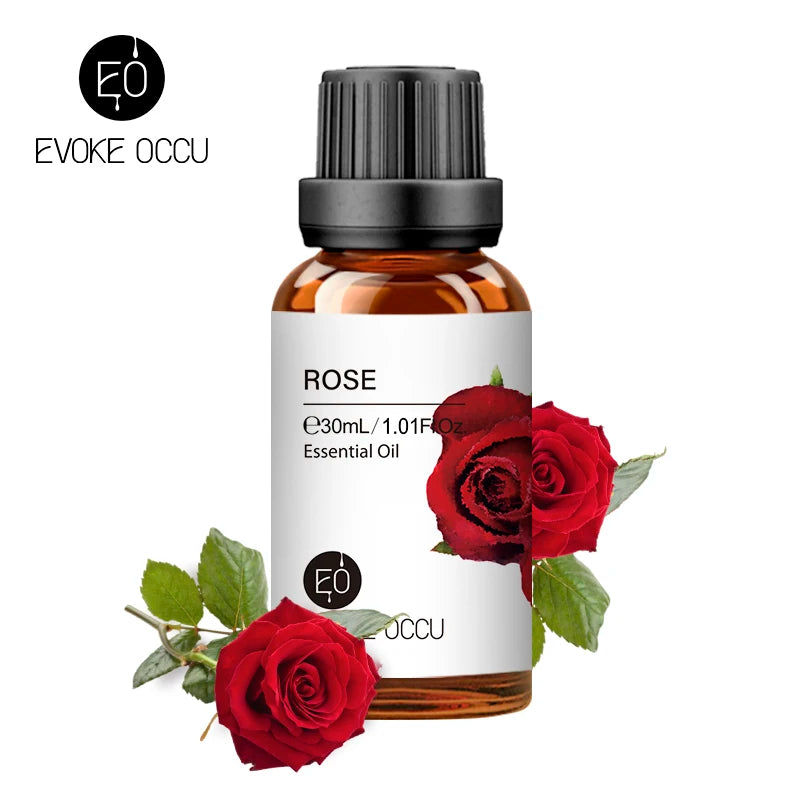30ML Pure Jasmine Rose Mint Lavender Vanilla Essential Oil for Diffuser, Humidifier, Massage, Skin Hair Care, Soap Candle Making