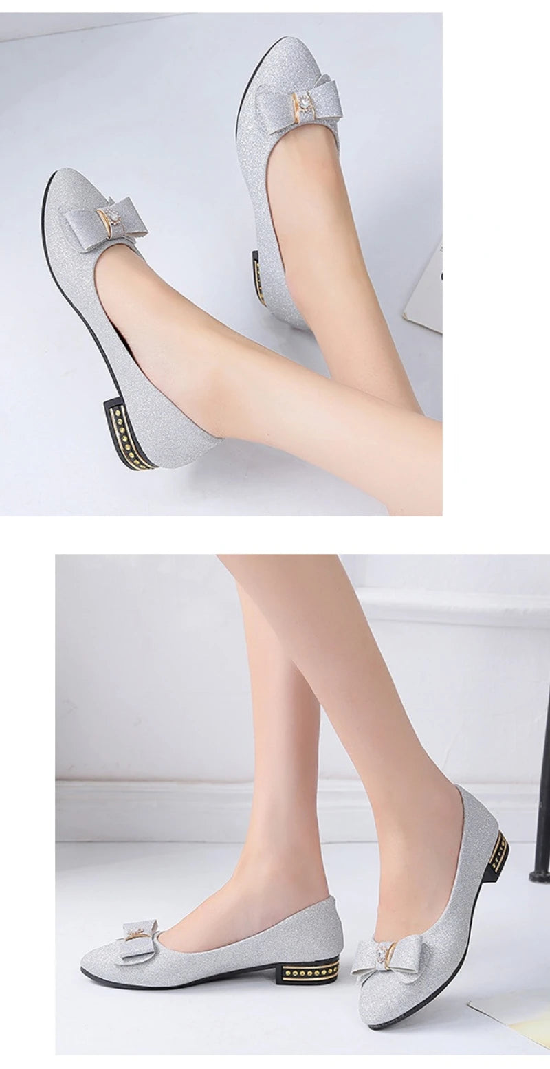 Women Shoes Elegant Shallow Low Heel Shoes Loafers Woman Casual Slip-on Pumps Ladies Comfort Footwear Zapatos De Mujer