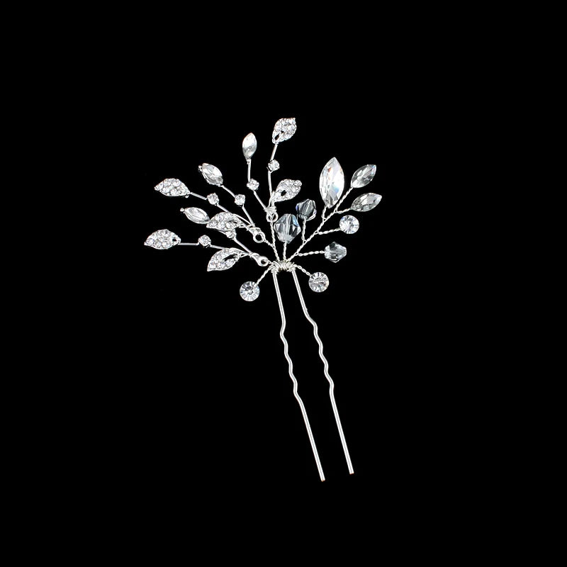 Fashion Pearl Rhinestone Flower Hair Pins barrette Bride Wedding Jewelry Accessories Hair Clips Headpiece For Women